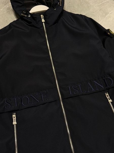 Premium ветровка Stone Island Logo Navy фото