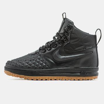 Чоловічі зимові кросівки Nike Lunar Force 1 Duckboot Black Gum Хутро фото