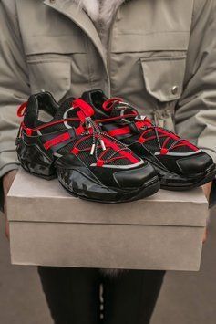 Женские кроссовки Jimmy Choo Black Red фото