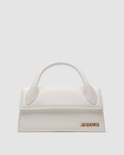 Жіноча сумка Jacquemus Le Chiquito Long White Leather Top Premium фото