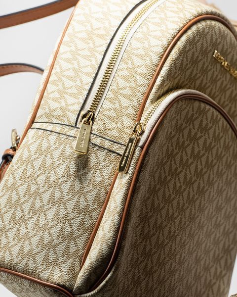 Жіночий рюкзак Michael Kors Signature Backpack Beige Premium фото