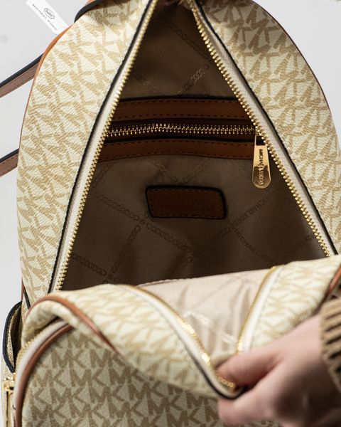 Жіночий рюкзак Michael Kors Signature Backpack Beige Premium фото