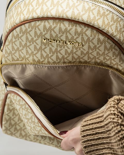 Жіночий рюкзак Michael Kors Signature Backpack Beige Premium фото