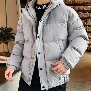 Топова чоловіча oversize куртка на зиму Колір: сірий фото