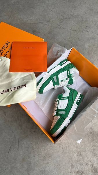 Мужские кроссовки Louis Vuitton Treiner Green фото