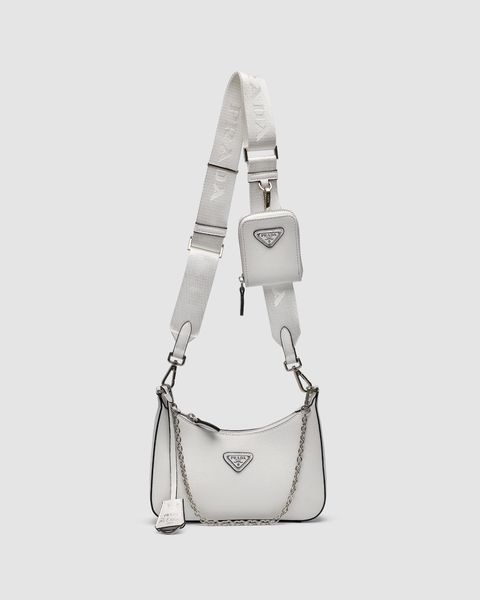 Женская сумка Prada Re-Edition 2005 Saffiano Leather Bag White Premium фото