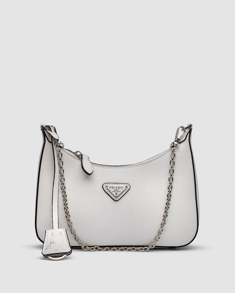 Женская сумка Prada Re-Edition 2005 Saffiano Leather Bag White Premium фото