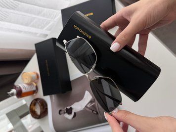 Сонцезахисні окуляри Balenciaga Black/Silver BB0415O 002 XL 64/14/145 Premium фото