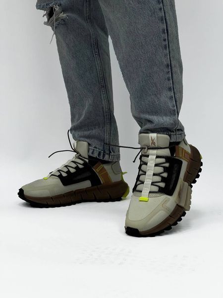 Мужские кроссовки Reebok Zig Kinetica Fit Beige Brown фото