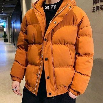 Топова чоловіча oversize куртка на зиму Колір: рижий фото