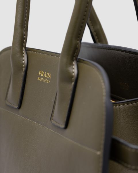 Женская сумка Prada Medium Olive Leather Tote Bag Premium фото