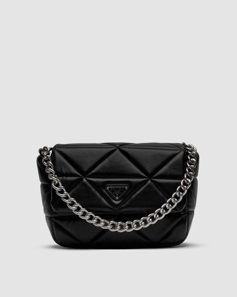 Жіноча сумка Prada Re-Nylon Padded Shoulder Black Premium фото