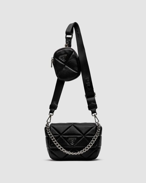 Жіноча сумка Prada Re-Nylon Padded Shoulder Black Premium фото