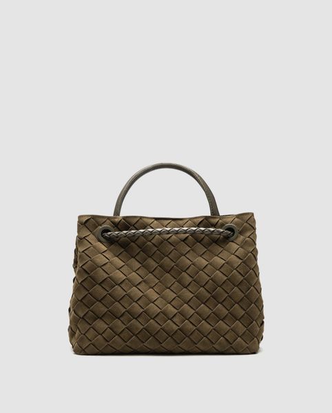 Жіноча сумка Bottega Veneta Small Andiamo Suede Cypress Premium фото