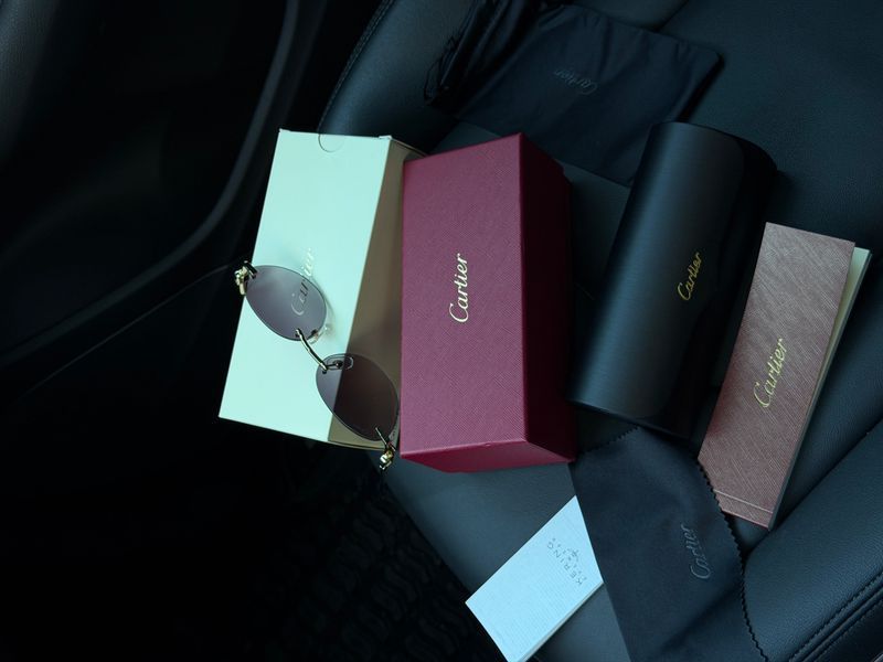 Солнцезащитные очки Cartier Panth&egrave;re Blue/Gold CT0504S Premium фото