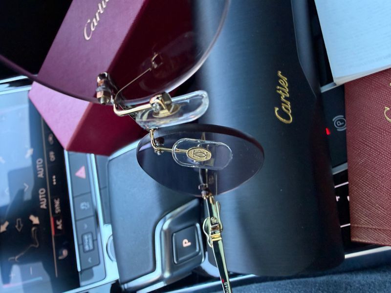 Солнцезащитные очки Cartier Panth&egrave;re Blue/Gold CT0504S Premium фото