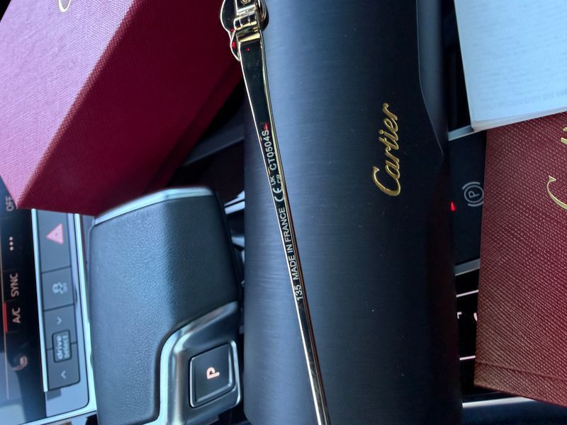 Солнцезащитные очки Cartier Panth&egrave;re Blue/Gold CT0504S Premium фото