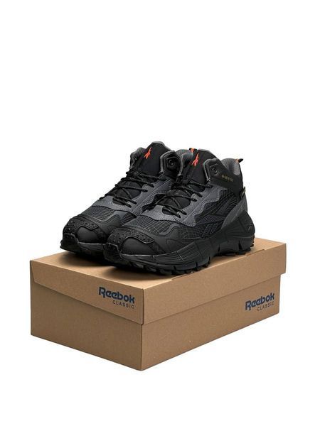 Чоловічі зимові кросівки Reebok Zig Kinetica II Edge Black Gray Orange Fur фото