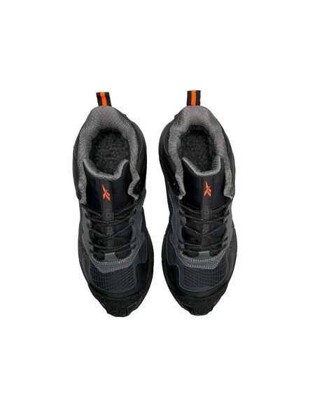 Чоловічі зимові кросівки Reebok Zig Kinetica II Edge Black Gray Orange Fur фото