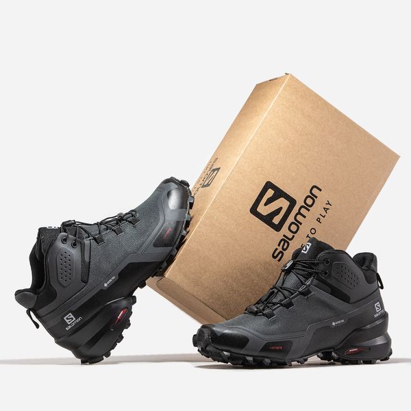 Чоловічі кросівки Salomon Cross Hike Gore-Tex Grey Red фото