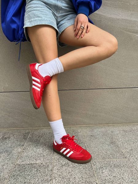 Жіночі кросівки Adidas Samba Red фото