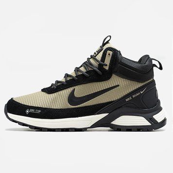Чоловічі зимові кросівки Nike Rivah Fur Gore-Tex Sand Black White фото