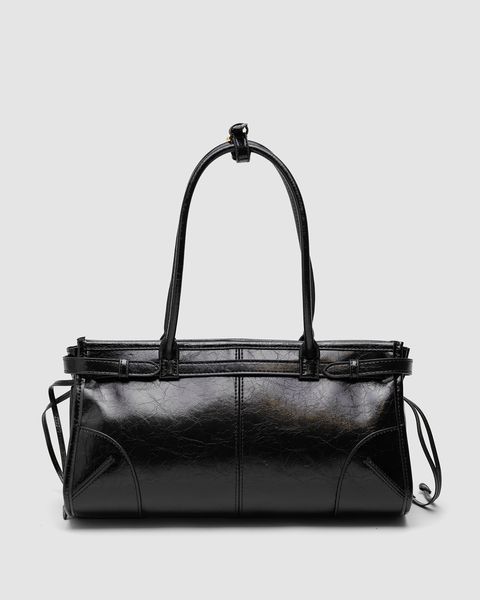 Жіноча сумка Prada Medium Leather Handbag Black Premium фото