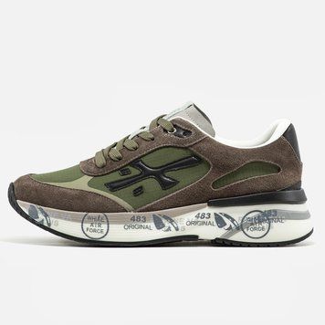 Мужские кроссовки Premiata Moerun Brown Green Black Premium фото