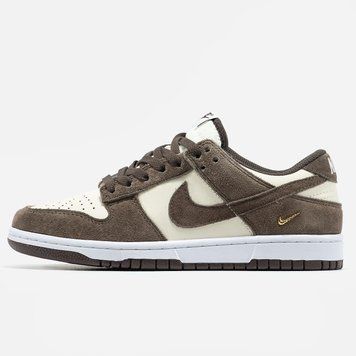 Чоловічі та жіночі кросівки Nike Dunk Low Mini Swoosh Cappuccino фото