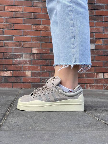 Женские кроссовки Adidas Campus x Bad Bunny Brown Beige фото