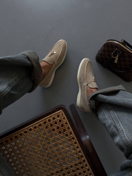 Жіночі лофери Loro Piana Loafers Beige Premium фото