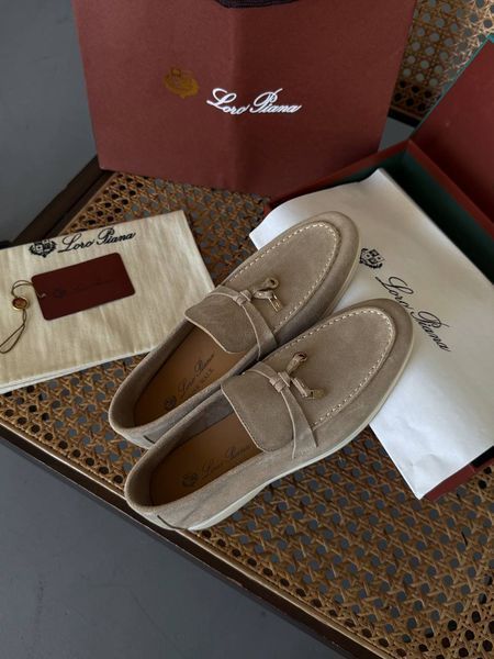 Жіночі лофери Loro Piana Loafers Beige Premium фото