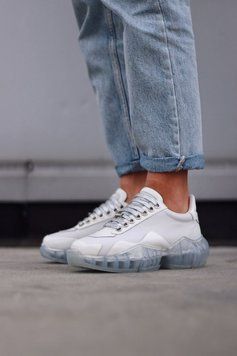 Женские кроссовки Jimmy Choo Silver White фото