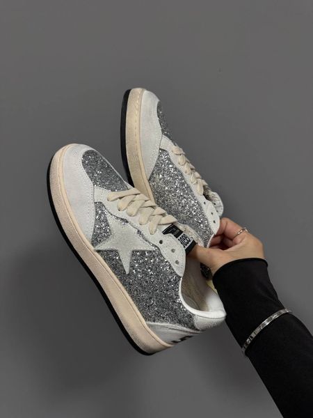 Жіночі кросівки Golden Goose GGDB BALLSTAR SPARKLE LIGHT GREY Premium фото