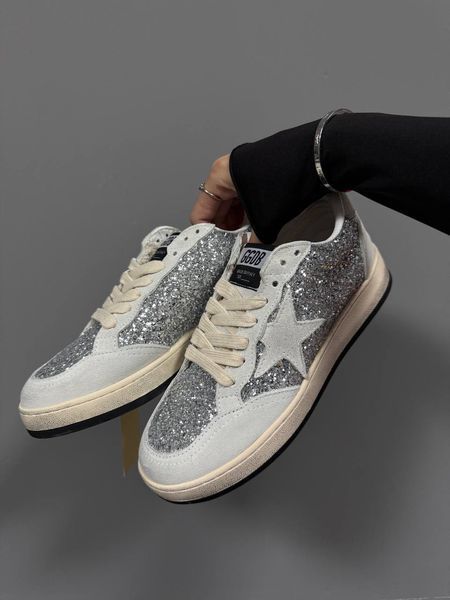 Жіночі кросівки Golden Goose GGDB BALLSTAR SPARKLE LIGHT GREY Premium фото
