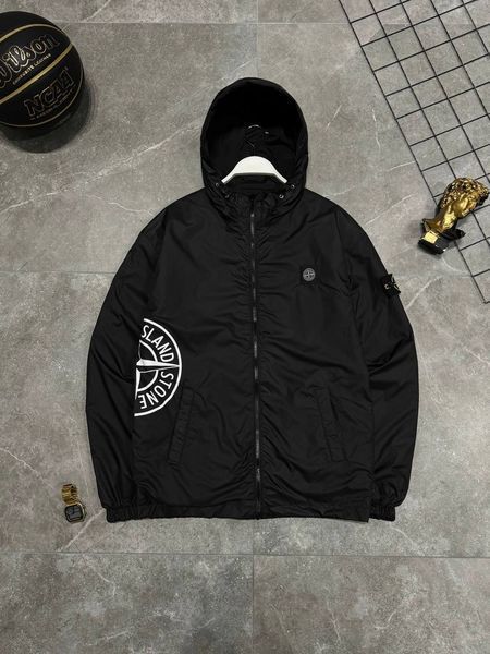 Premium ветровка двусторонняя Stone Island Black фото