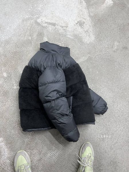 Зимова куртка барашка Grey Black фото