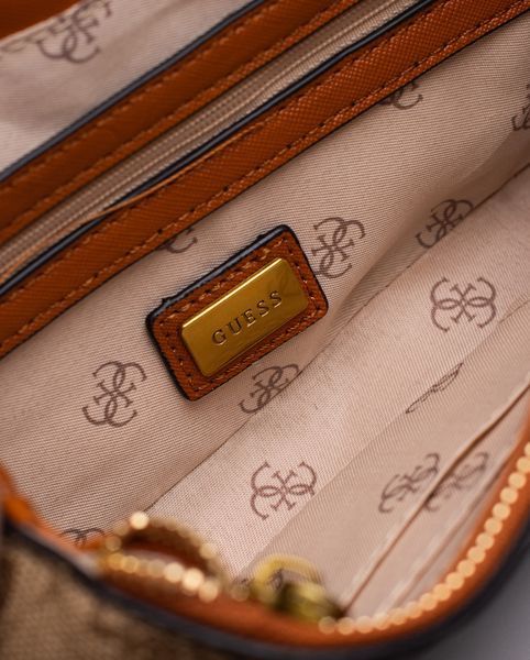 Жіноча сумка Guess Cordelia Shoulder Bag Gold Canvas Gold Premium фото