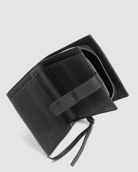 Гаманець Loewe Two-tone Leather Wallet Black Premium фото