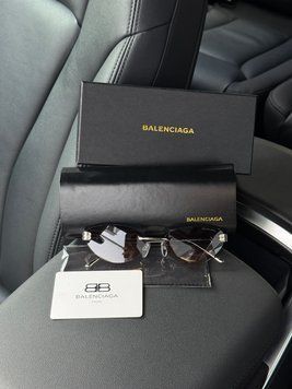 Сонцезахисні окуляри Balenciaga Blue/Silver BB0486S 002 60/17/145 Premium фото