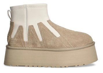 Жіночі зимові ботинки UGG Classic Mini Dipper Platform Ankle Boots Neutrals PREMIUM фото