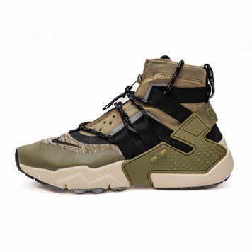 Зимові чоловічі кросівки Nike Huarache Gripp zip "Haki" !термоносок! фото