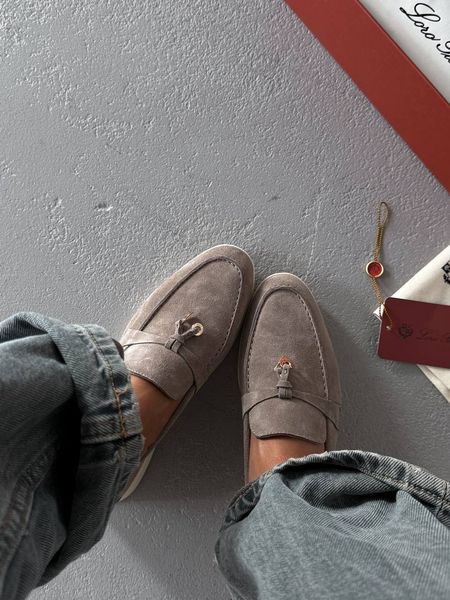 Женские лоферы Loro Piana Loafers Taupe Premium фото