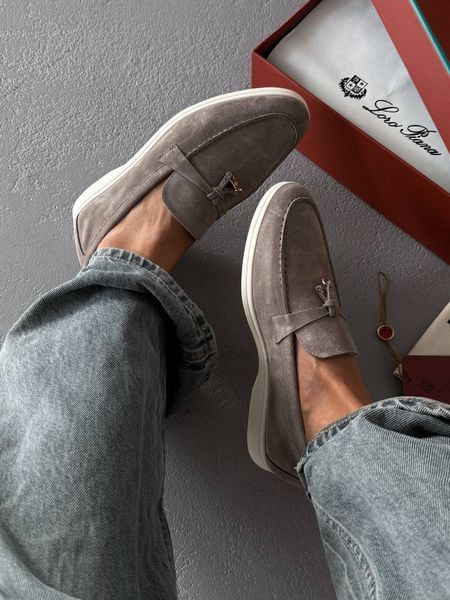 Женские лоферы Loro Piana Loafers Taupe Premium фото
