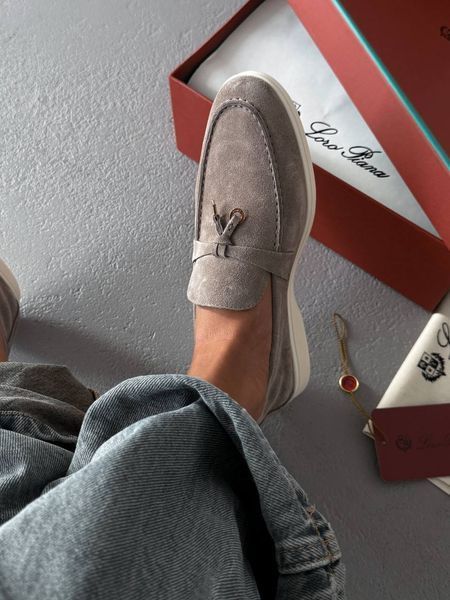 Женские лоферы Loro Piana Loafers Taupe Premium фото
