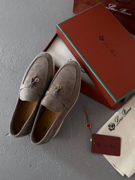 Женские лоферы Loro Piana Loafers Taupe Premium фото