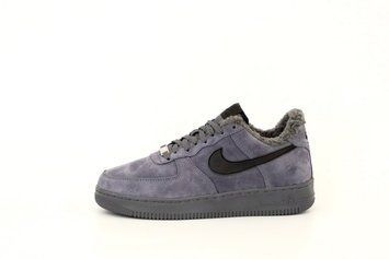 Зимние мужские кроссовки Nike Air Force 1 Grey фото