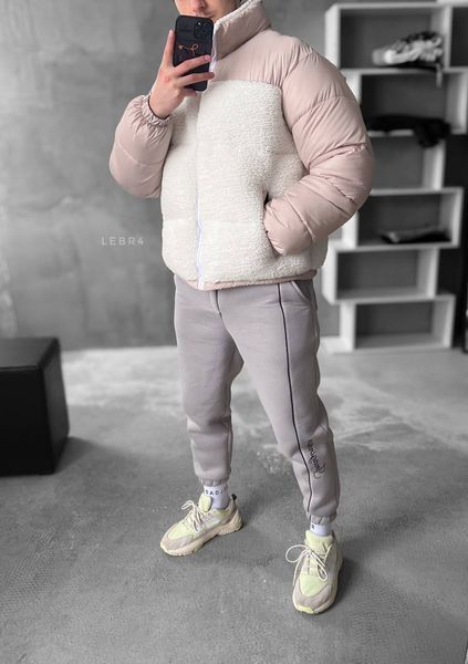 Зимова куртка барашка Pink White фото