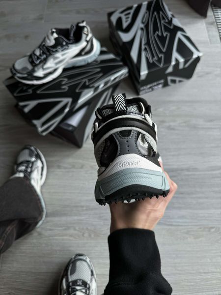 Чоловічі та жіночі кросівки OFF-WHITE Be Right Back Grey Black Original Box фото