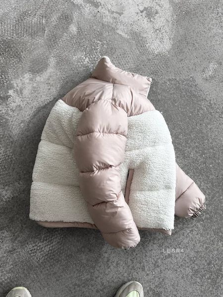 Зимова куртка барашка Pink White фото